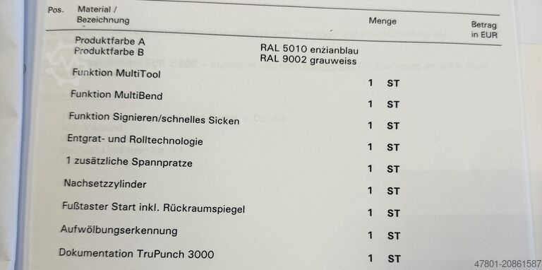 Stanz-Nibbelmaschine TRUMPF Trupunch 3000