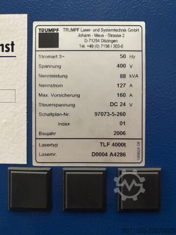Laser cutting machine TRUMPF Trumatic L3030