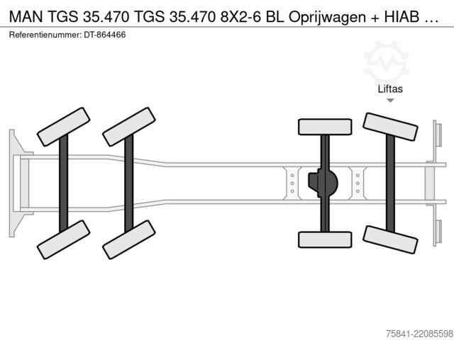Crane truck MAN TGS 35.470 TGS 35.470 8X2-6 BL Oprijwagen + HIA...