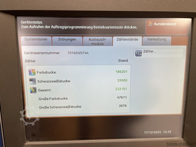 Digitaldruckmaschine Xerox Colour C60 incl. Fiery only 223.000 clicks