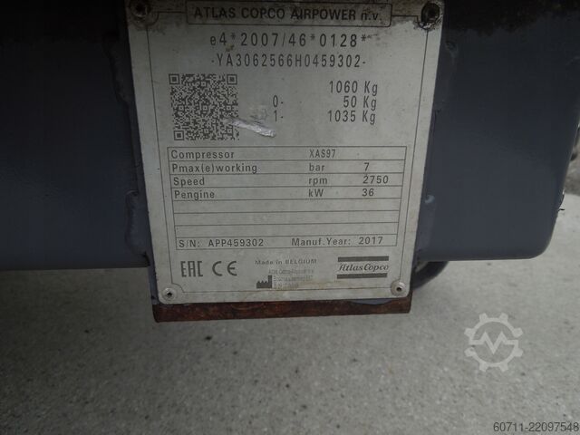 Screw compressor Atlas Copco XAS97