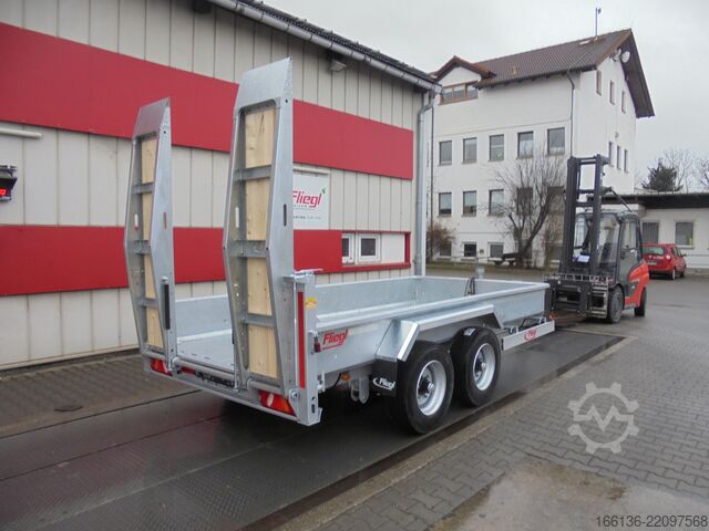 Tandem trailer Fliegl Tandem-Tiefbett-Anhänger TTS 100 4,5m