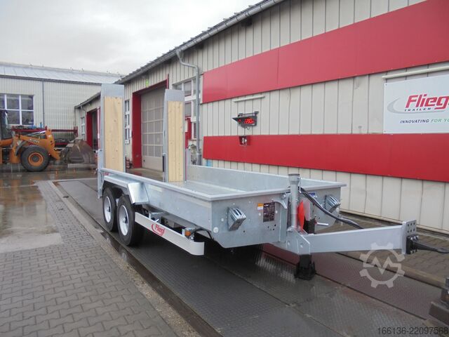 Tandem trailer Fliegl Tandem-Tiefbett-Anhänger TTS 100 4,5m