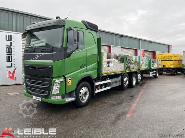 Flatbed truck VOLVO FH 500 8x2*Lenkachse*Staplerhalter.*Komplettzug*