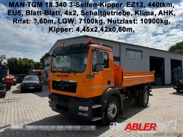 Three-sided tipper truck MAN TGM 18.340 3-Seiten-Kipper