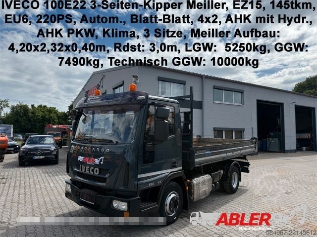 Three-way tipper van IVECO 100E22 3-Seiten-Kipper Automatik