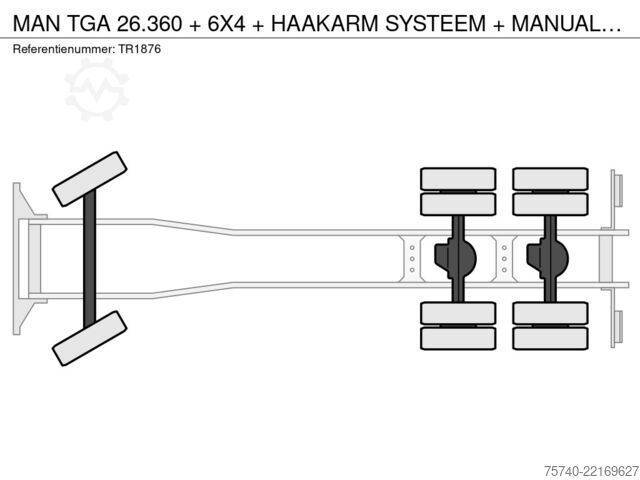 Hook arm system MAN TGA 26.360 + 6X4 + HAAKARM SYSTEEM + MANUAL + B...