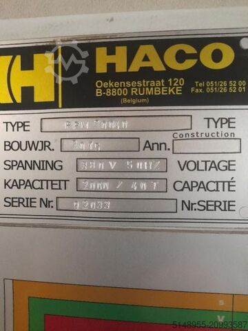 Run press HACO PPM 20040