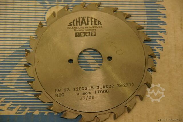 Scoring circular saw blades 120 x 2.8-3.6 Schäffer zweiteilig, verstellbar
