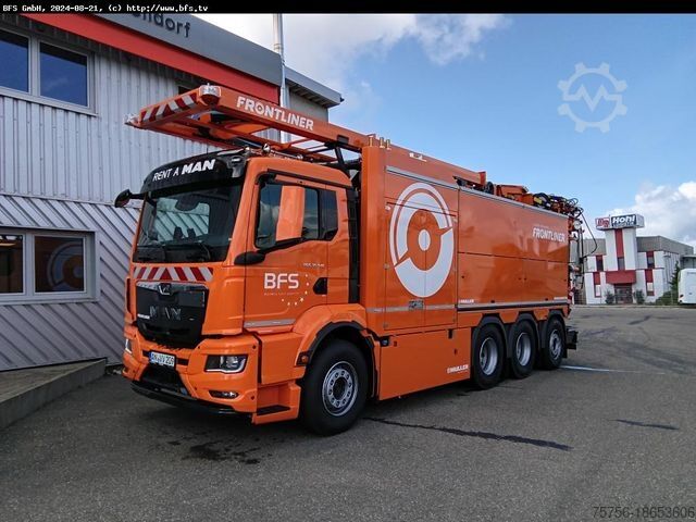 Vacuum tank truck MAN TGS (TG3) 35.510 8x4-4 BL CH MÜLLER Canalmaster