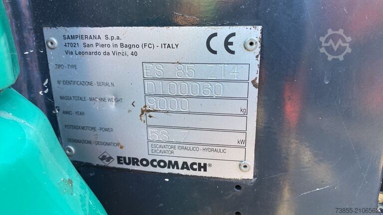 Midi Bagger 7t - 12t Eurocomach Es 85 Zt with 3 buckets