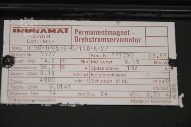Servo motor Indramat MAC 093B-O-GS-2-C/110-A-2/