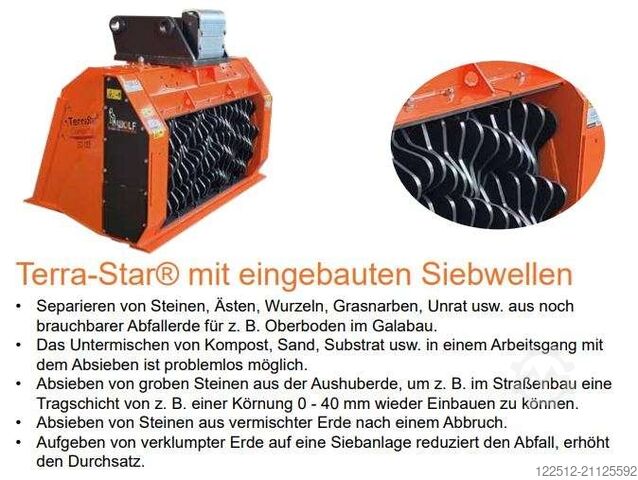 Schaufelseparatoren Wolf Technik für Baumaschinen Terra-Star TSC.184.K203