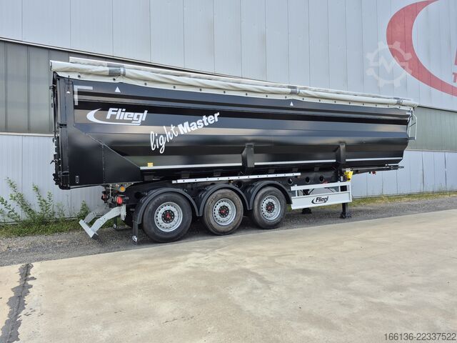 Semi-tipper trailer Fliegl 3-Achs Stahlkipper 50m³ light Master