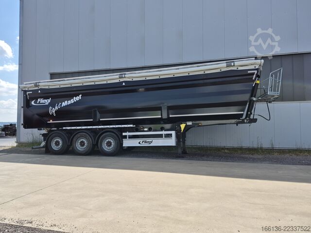 Semi-tipper trailer Fliegl 3-Achs Stahlkipper 50m³ light Master