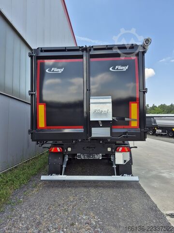 Semi-tipper trailer Fliegl 3-Achs Stahlkipper 50m³ light Master
