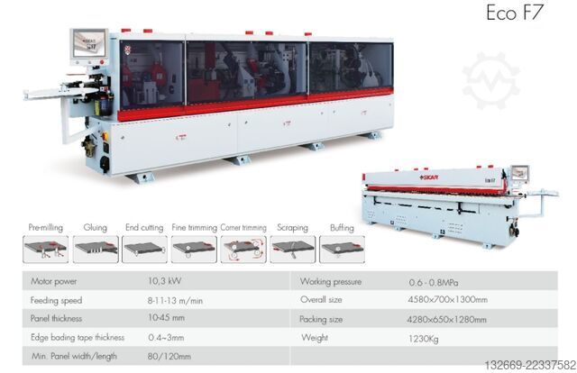 Edge glueing machine Sicar ECO F7