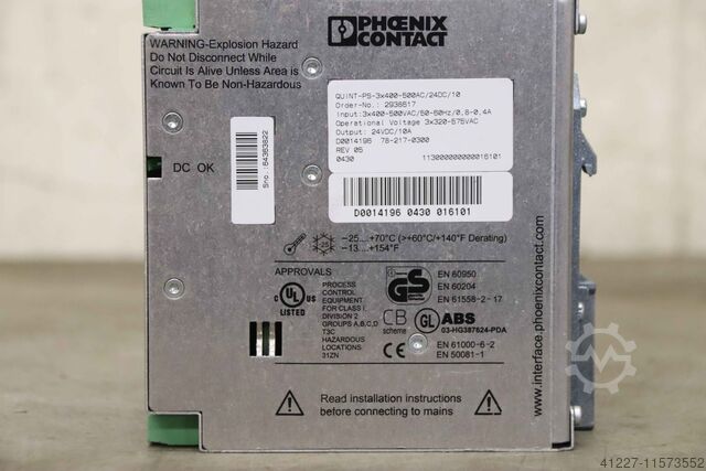 Power pack power supply Phoenix Contact Quint-PS-3x400-500AC/24DC/10