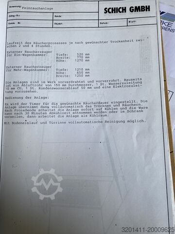 Fleischverarbeitungsmaschine Schich KS1 Rauchkammer Feinrauchanlage