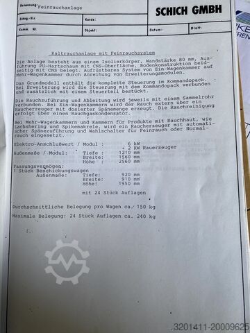 Fleischverarbeitungsmaschine Schich KS1 Rauchkammer Feinrauchanlage