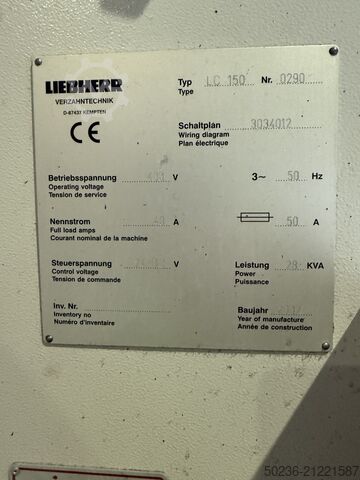 Zahnrad-Abwälzfräsmaschine Liebherr LC150