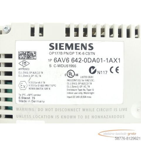 Component Siemens 6AV6642-0DA01-1AX1 SN:C-WDU51955 generalüberholt mit 6 Monaten Gewährleistung!