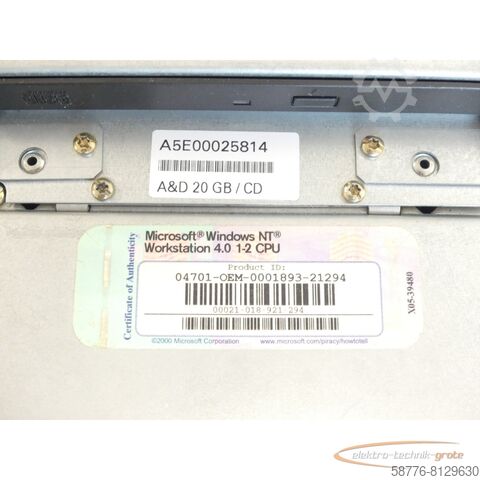 Component Siemens 6AV7611-0AB22-0AJ0 SIMATIC PANEL PC 670 SN:T-N72064241