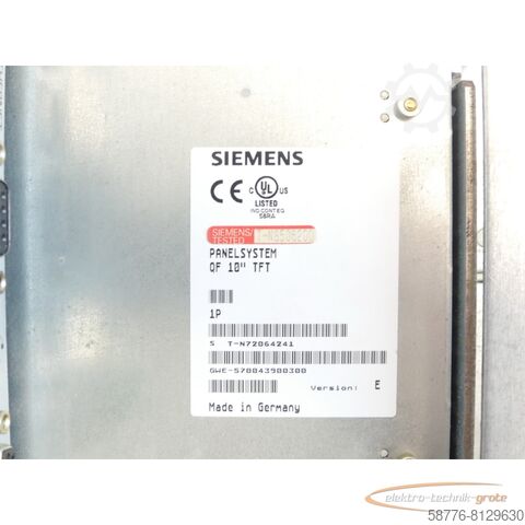 Component Siemens 6AV7611-0AB22-0AJ0 SIMATIC PANEL PC 670 SN:T-N72064241