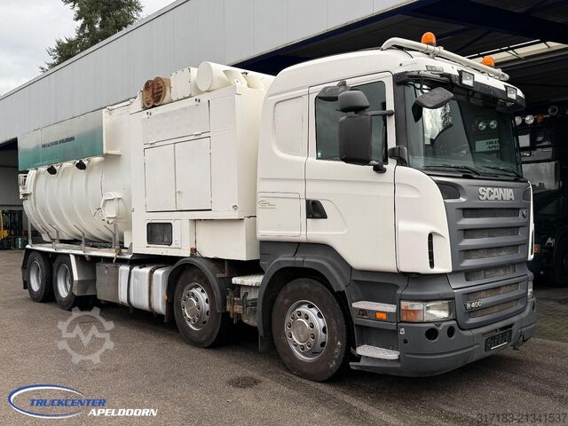 Vacuum truck Scania R400 8x4, Handgeschakeld, DISAB (not full funct...