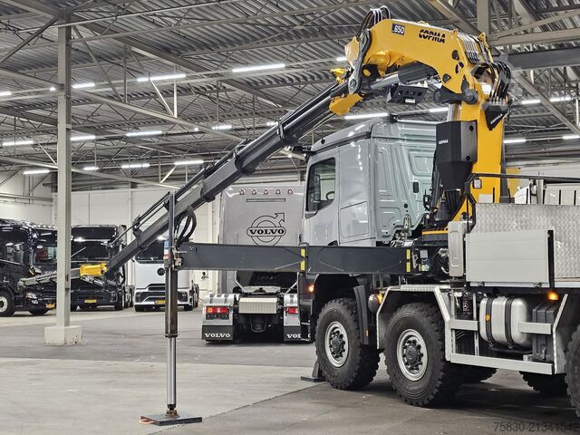 Ladepritsche Mercedes-Benz AROCS 3253 8x8 / 65 t/m CRANE + JIB + WINCH / K...