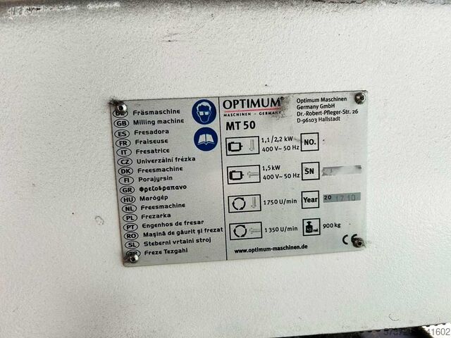 Werkzeugfräsmaschine Optimum OPTImill MT 50