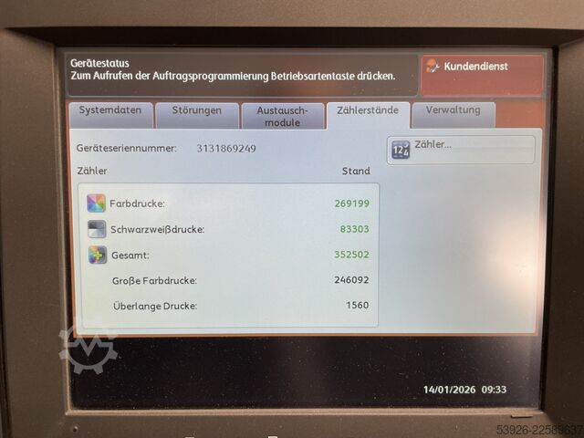 Digitaldruckmaschine Xerox Versant 180 only 353.000 clicks incl. Fiery, booklet, stacker