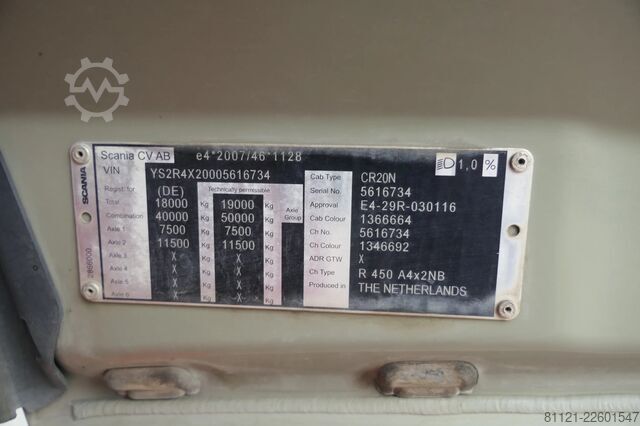 Standard-SZM Scania R450 NGS | Hydraulic | Retarder | 651005Km | 20...
