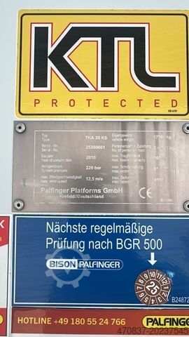 Working platform truck MERCEDES-BENZ Axor 1829 / Palfinger TKA 35