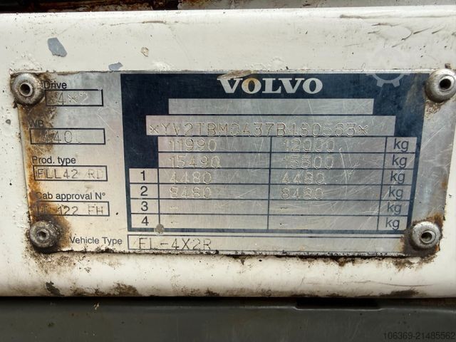 LKW mit Kofferaufbau VOLVO FL240 4x2 Closed box 6,30 m.