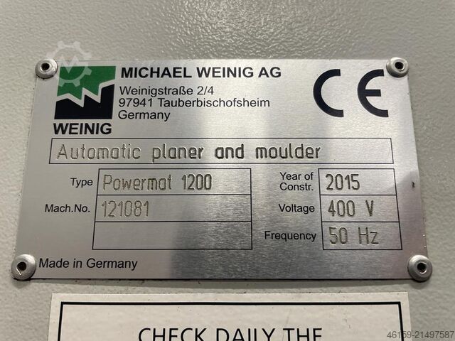 Moulder WEINIG POWERMAT 1200 (6 SPINDLE  50mm)