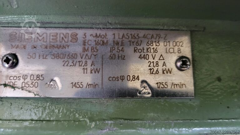 Elektromotor 11 kW mit Kupplung Siemens 11 kW