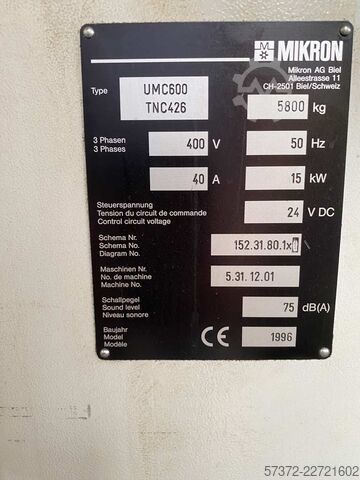 CNC Universal-Bearbeitungszentrum Mikron UMC 600