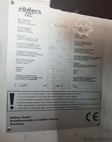 HSC Fräsmaschine Röders TEC RXP400