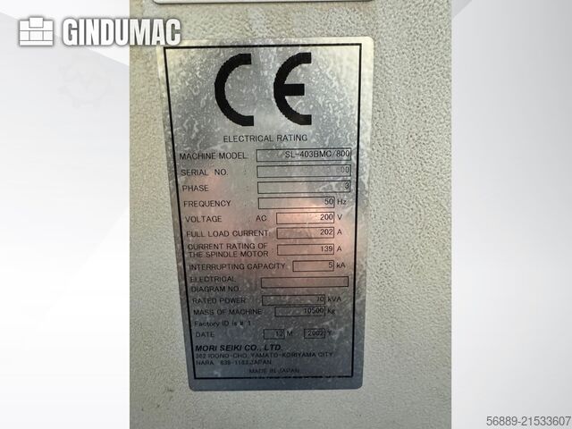 MORI SEIKI SL-403BMC/800 MORI SEIKI SL-403BMC/800