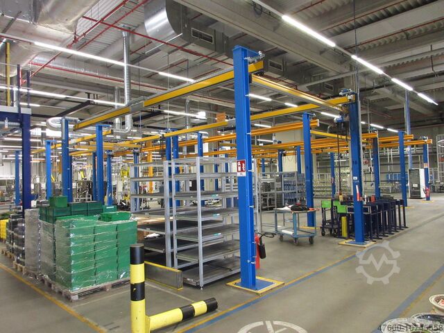 Kranhimmel Kran Hallenkran Kranbahn ABUS - Portalkran EHB 250KG Kettenzug EHB 8x4,8m 1x 250Kg mit Kragarm Stützen