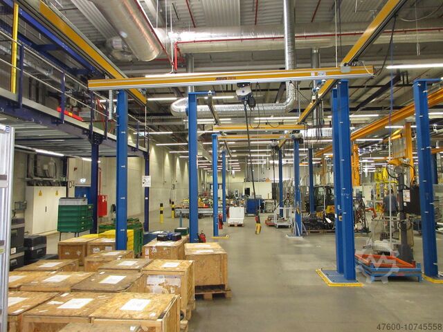 Kranhimmel Kran Hallenkran Kranbahn ABUS - Portalkran EHB 250KG Kettenzug EHB 8x4,8m 1x 250Kg mit Kragarm Stützen