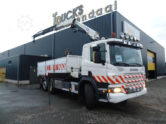 Kranwagen Scania P360 6X2 + HMF 1420 K2 + REMOTE + TIPPER + EURO 5