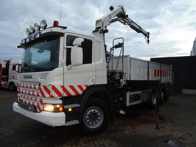 Kranwagen Scania P360 6X2 + HMF 1420 K2 + REMOTE + TIPPER + EURO 5