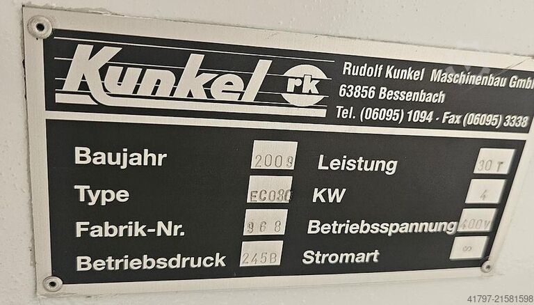 Horizontalbiegemaschine Kunkel Eco 30 Kunkel Eco 30
