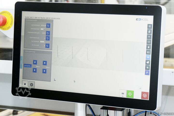 CNC rotary head sewing machine PFAFF-KSL KSL110 - CNC-Drehkopf Nähanlage 2500x800