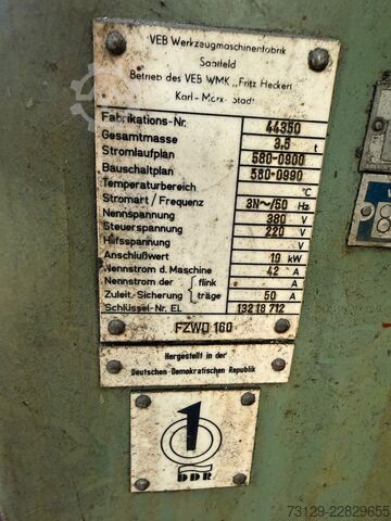 Planschneid- und Zentriermaschine WMW FZWD 160