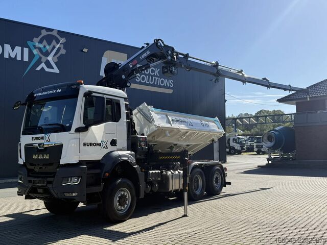 Kipper mit Kran MAN TGS 28.440 TGS 28.440 6x4-4  3-Seiten-Kipper Hi...