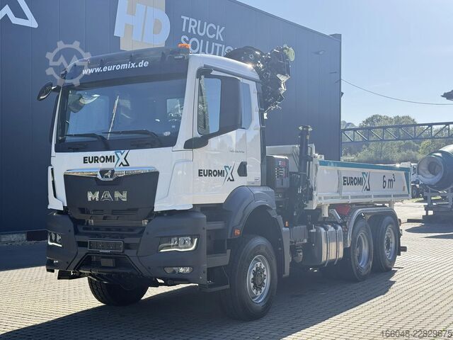 Kipper mit Kran MAN TGS 28.440 TGS 28.440 6x4-4  3-Seiten-Kipper Hi...