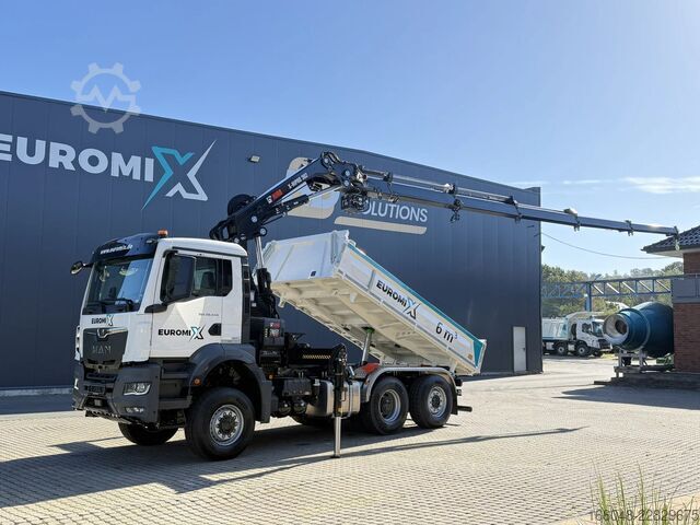 Kipper mit Kran MAN TGS 28.440 TGS 28.440 6x4-4  3-Seiten-Kipper Hi...